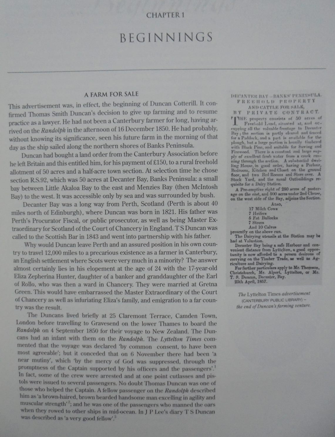 Duncan Cotterill. The History of a Law Firm, 1857 - 2007 By Don Hamilton. SCARCE.