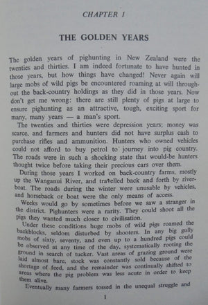 Pighunting in New Zealand. First Edition. By Ken Cuthbertson