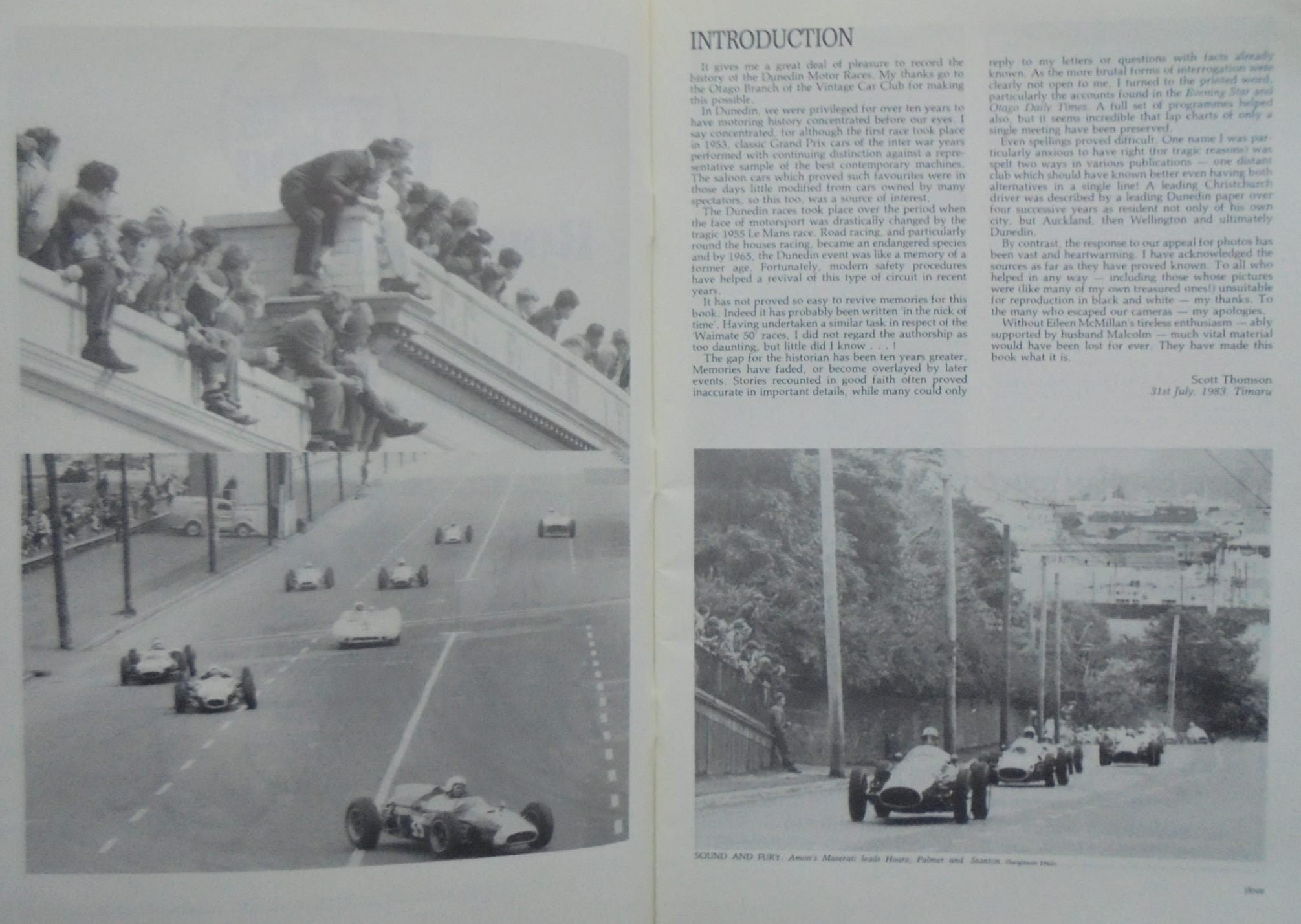 Racing Round the Houses The history of the Dunedin Festival Road Races 1953-1965. BY Scott Thomson.