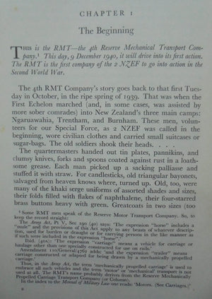 RMT: Official History of the 4th and 6th Reserve Mechanical Transport Companies, 2 NZEF [Series Title: Official History of New Zealand in the Second World War 1939-45] by Jim Henderson.