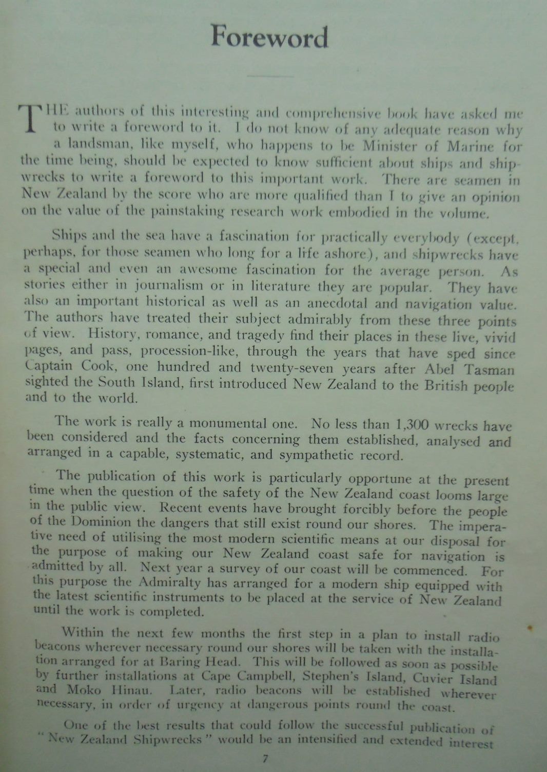 Shipwrecks New Zealand Disasters 1795 - 1936. By Chas. W. N. Ingram and P.Owen Wheatley.