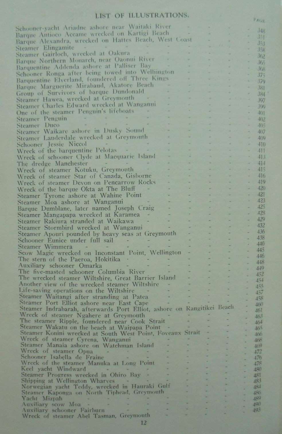 Shipwrecks New Zealand Disasters 1795 - 1936. By Chas. W. N. Ingram and P.Owen Wheatley.