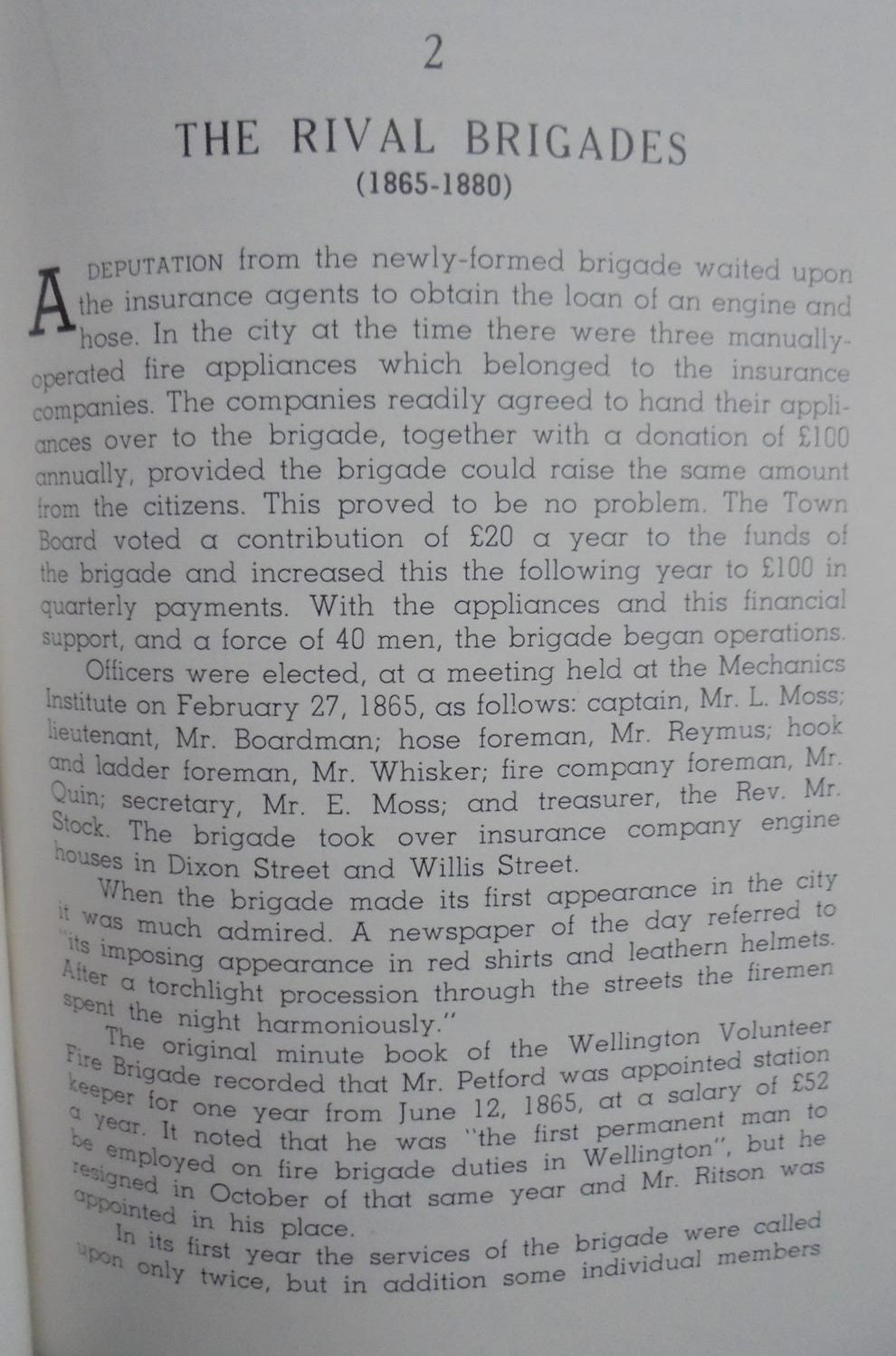 From Bells to Blazes: The Story of the Wellington Fire Brigade 1865 - 1965 by Rex Monigatti (Ed).