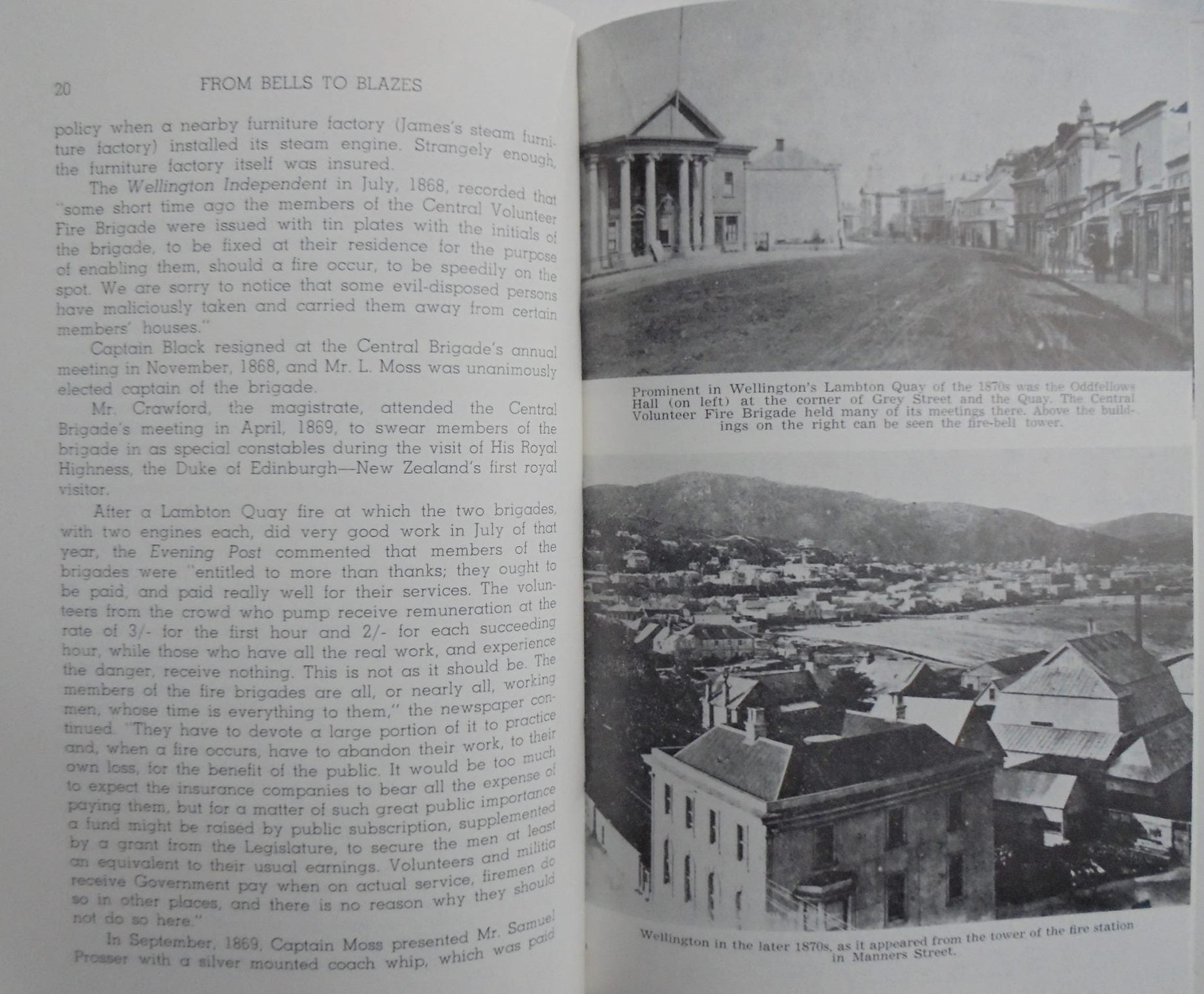 From Bells to Blazes: The Story of the Wellington Fire Brigade 1865 - 1965 by Rex Monigatti (Ed).