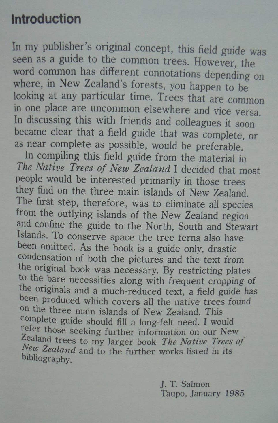 The Reed Field Guide to New Zealand Native Trees By J.T. Salmon