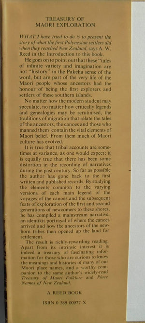 Treasury of Maori exploration: Legends relating to the first Polynesian explorers of New Zealand by Reed, A. W