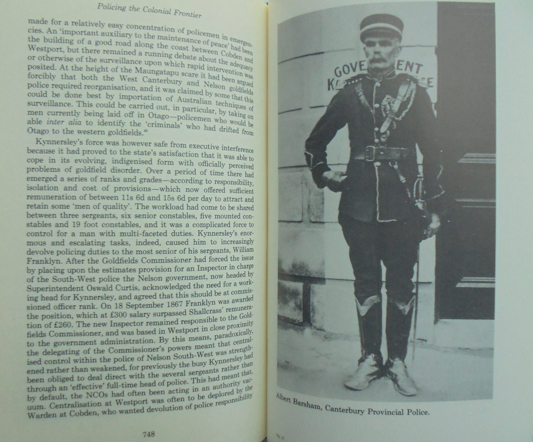 The History of Policing in New Zealand: Policing the Colonial Frontier 1767 - 1867. Vol 1 (Part 1 & 2).