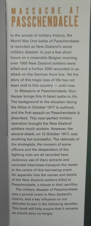 Massacre at Passchendaele - The New Zealand Story. 1st edition HB