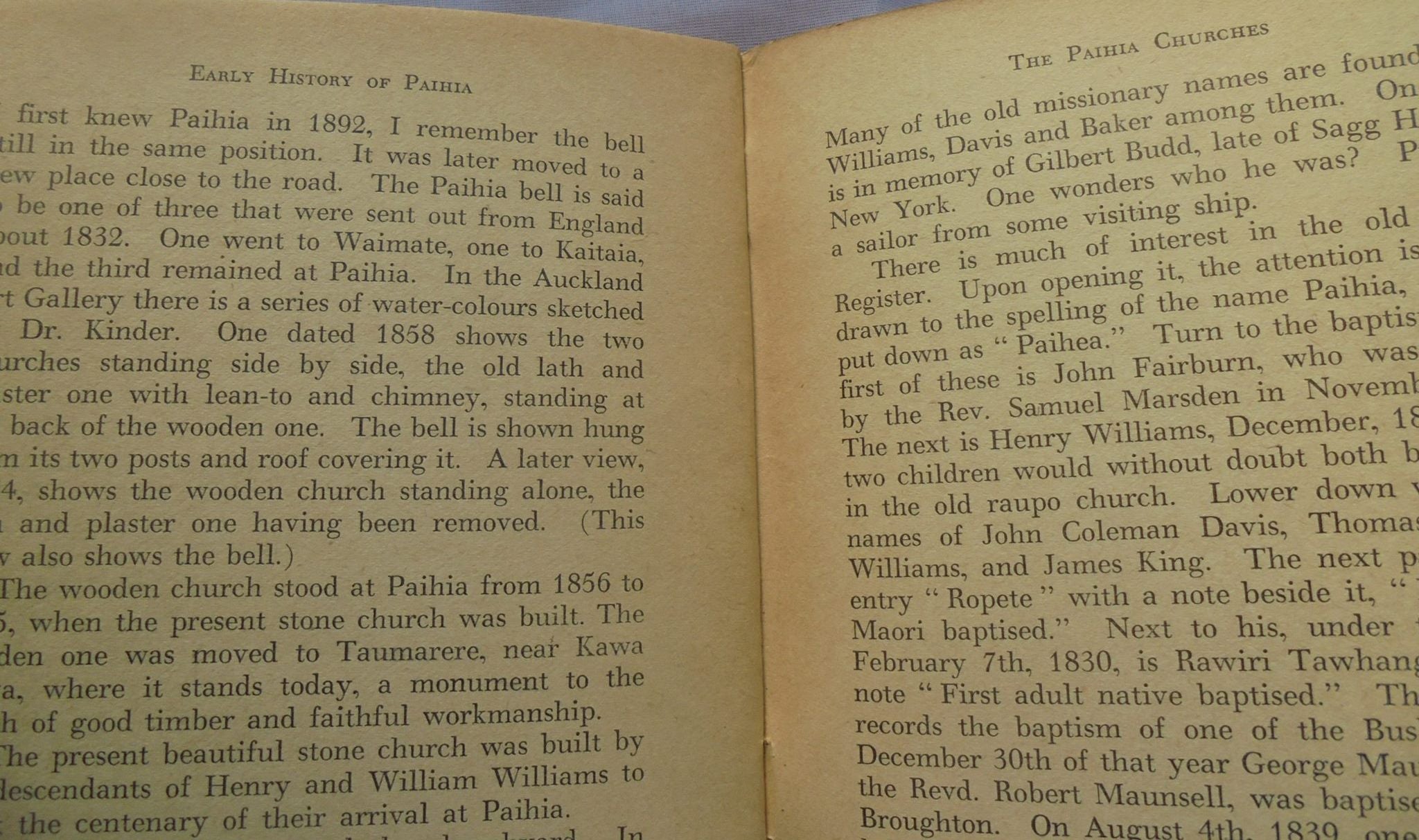 The Early History of Paihia By Edward B. Clarke 1947