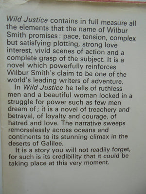 Wild Justice. Wilbur Smith hardback (1979)