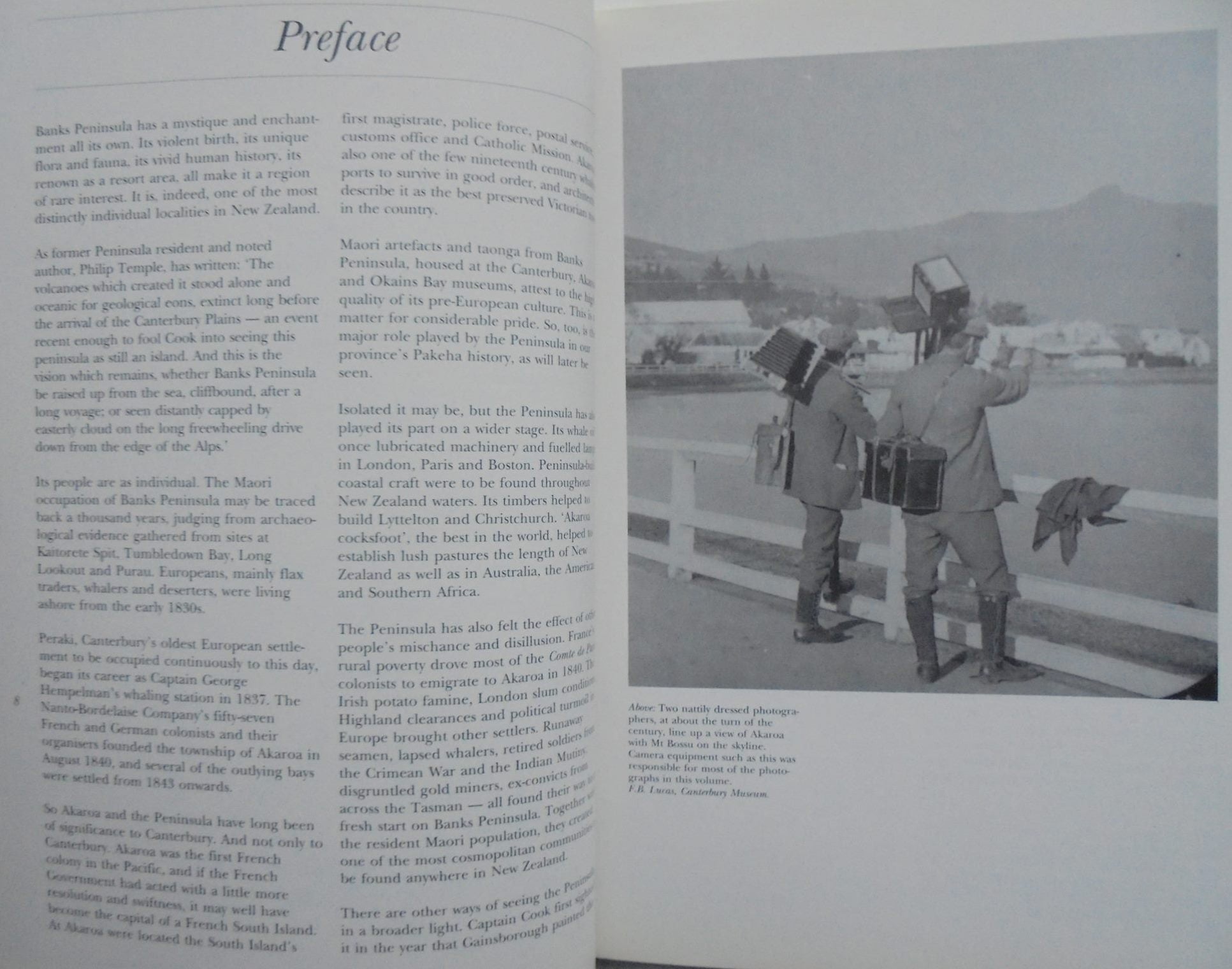 Picturing the Peninsula. Early Days on the Banks Peninsula. SIGNED by Gordon Ogilvie