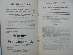 The Journal and Official Year Book of the Early Settlers and Historical Association of Wellington. Vol. 2, No. 4. May 1923.