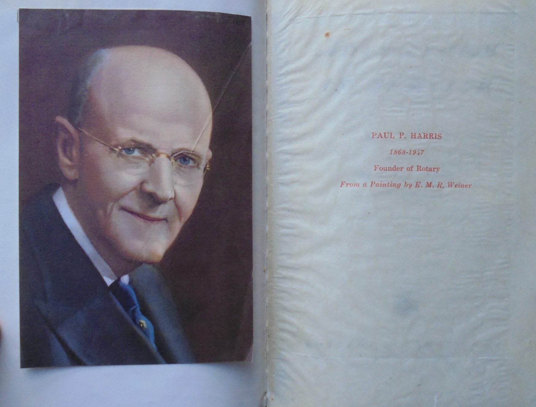 Adventure In Service: The Story of Rotary- its origin, growth, and Influence. 1947 SIGNED.