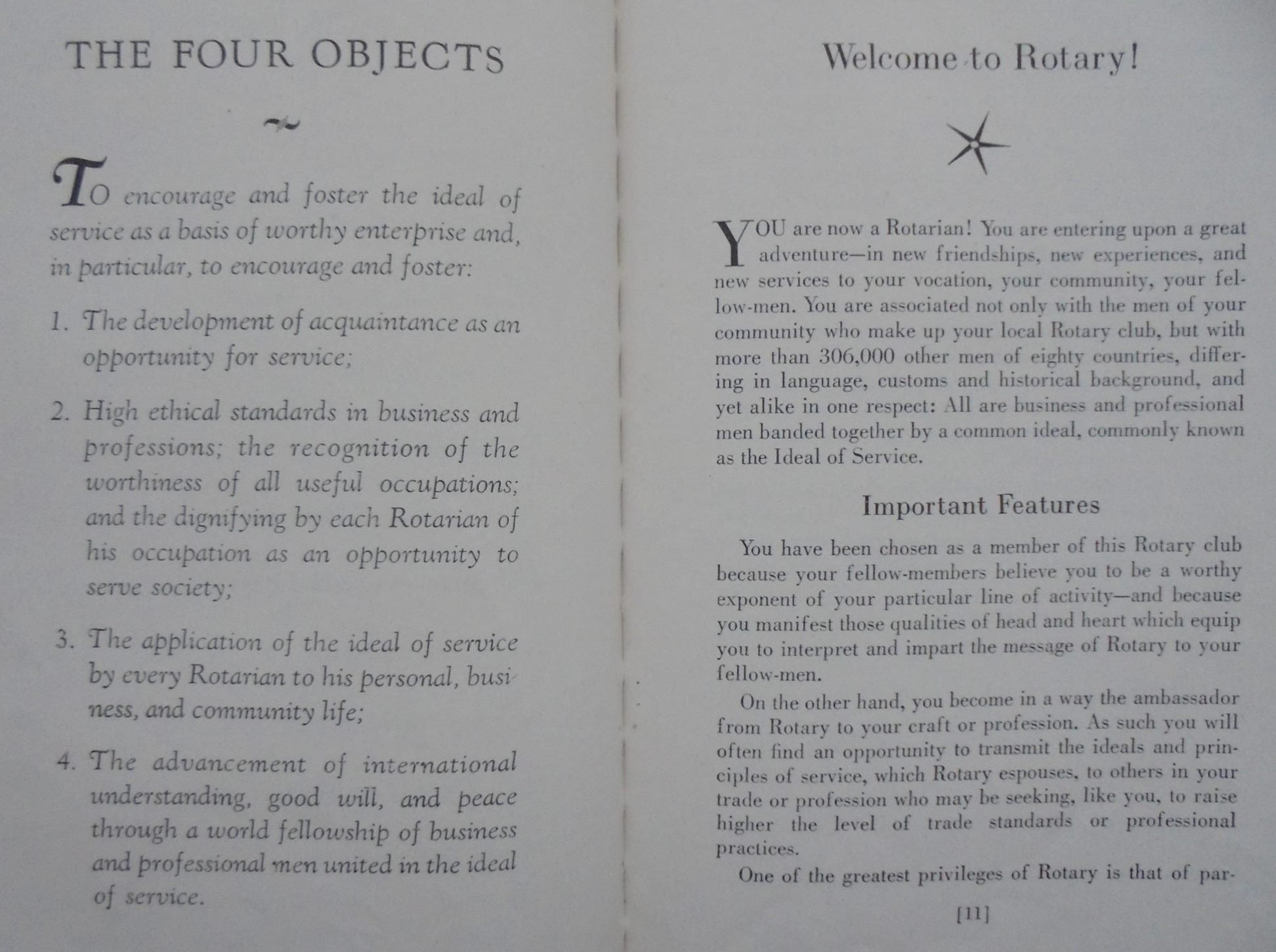 Adventure In Service: The Story of Rotary- its origin, growth, and Influence. 1947 SIGNED.