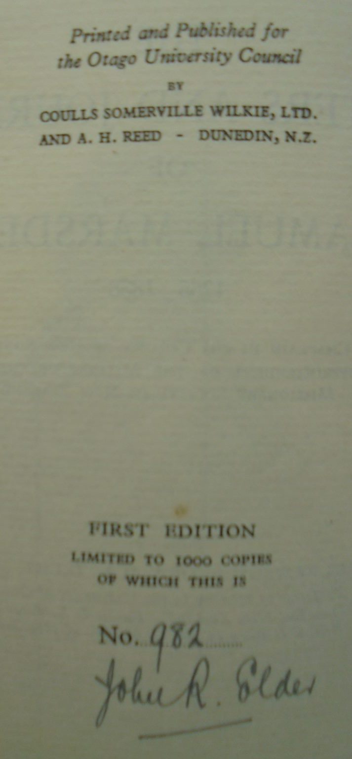 The Letters and Journals of Samuel Marsden 1765-1838 by J R Elder (ED). SIGNED BY EDITOR.