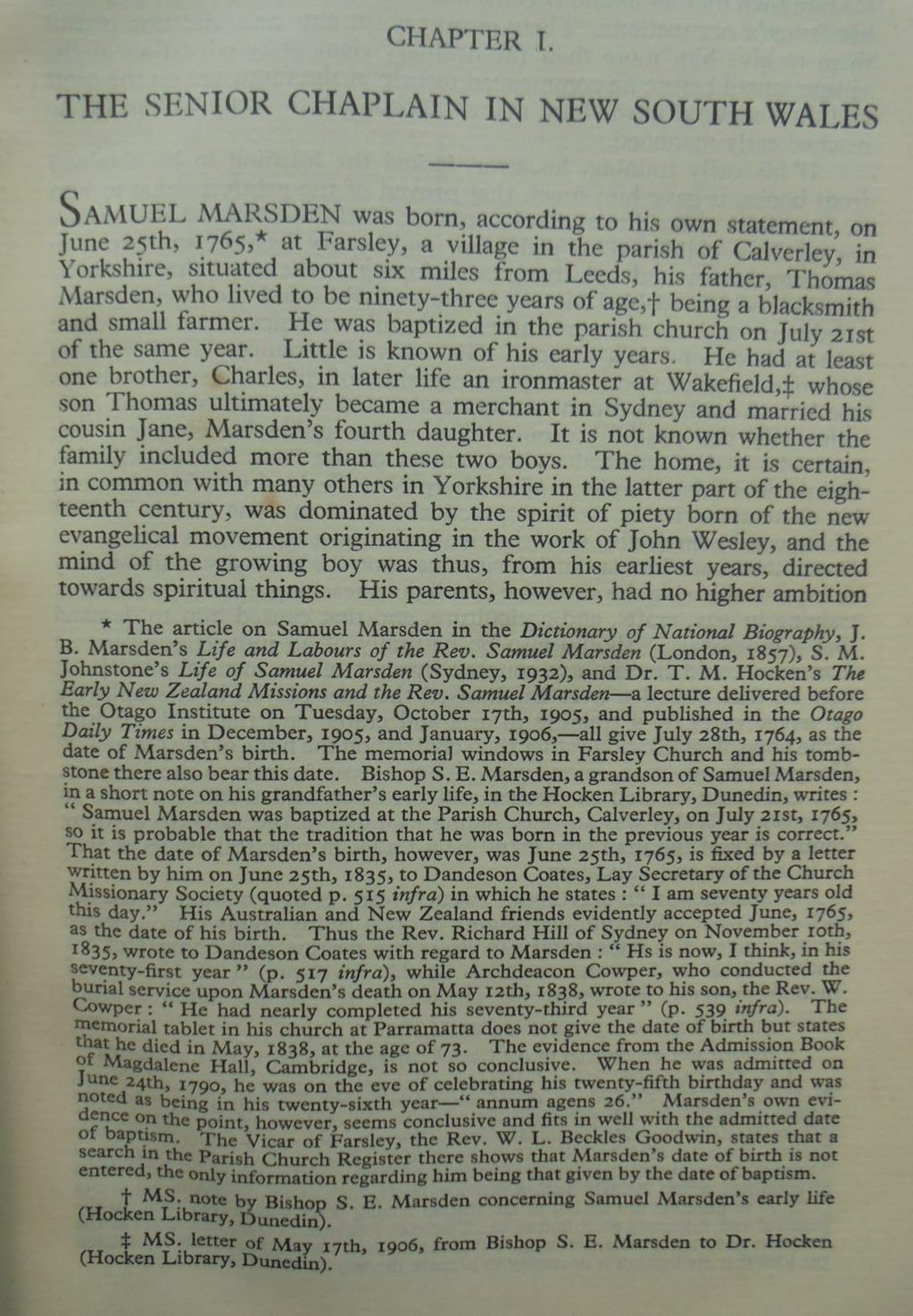 The Letters and Journals of Samuel Marsden 1765-1838 by J R Elder (ED). SIGNED BY EDITOR.