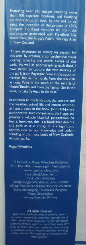 Fiordland Landscape and Life : Exploring New Zealand's Last Great Wilderness By Roger Wandless, John Hall-Jones.