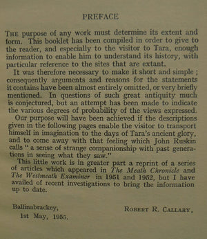 The Hill Of Tara. Ancient Irish History. by Robert R. Callary.