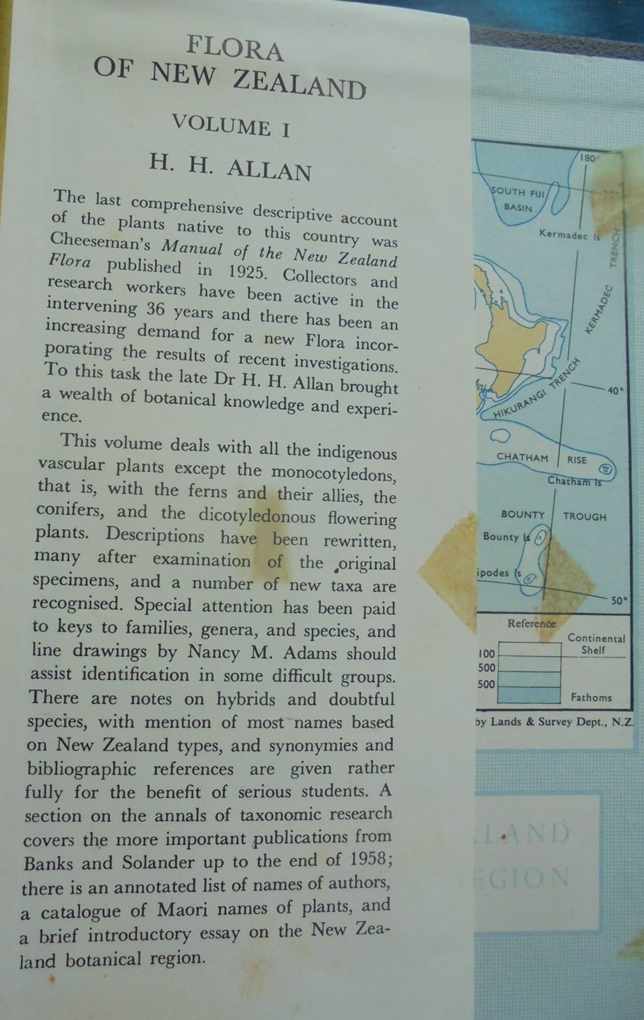 Flora of New Zealand Volume I : Indigenous Tracheophyta by H. H. Allan. 1961