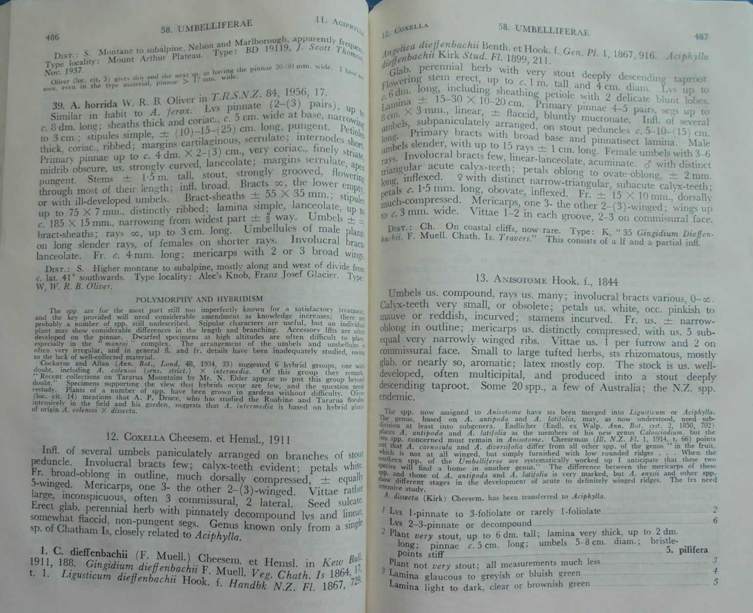 Flora of New Zealand Volume I : Indigenous Tracheophyta by H. H. Allan. 1961