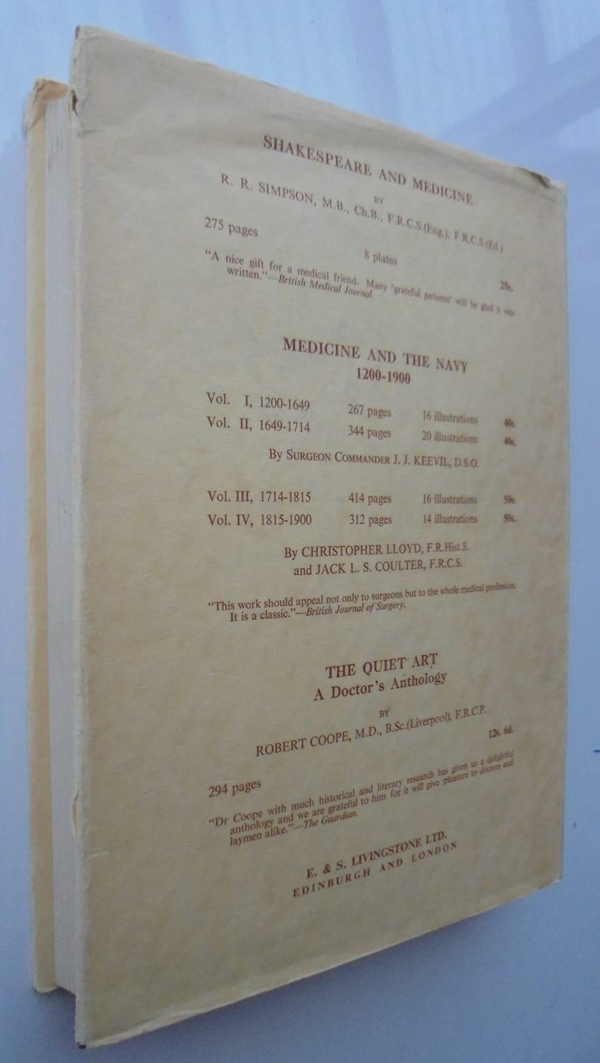 The Otago Medical School Under the First Three Deans By Sir Charles Hercus and Sir Gordon Bell.