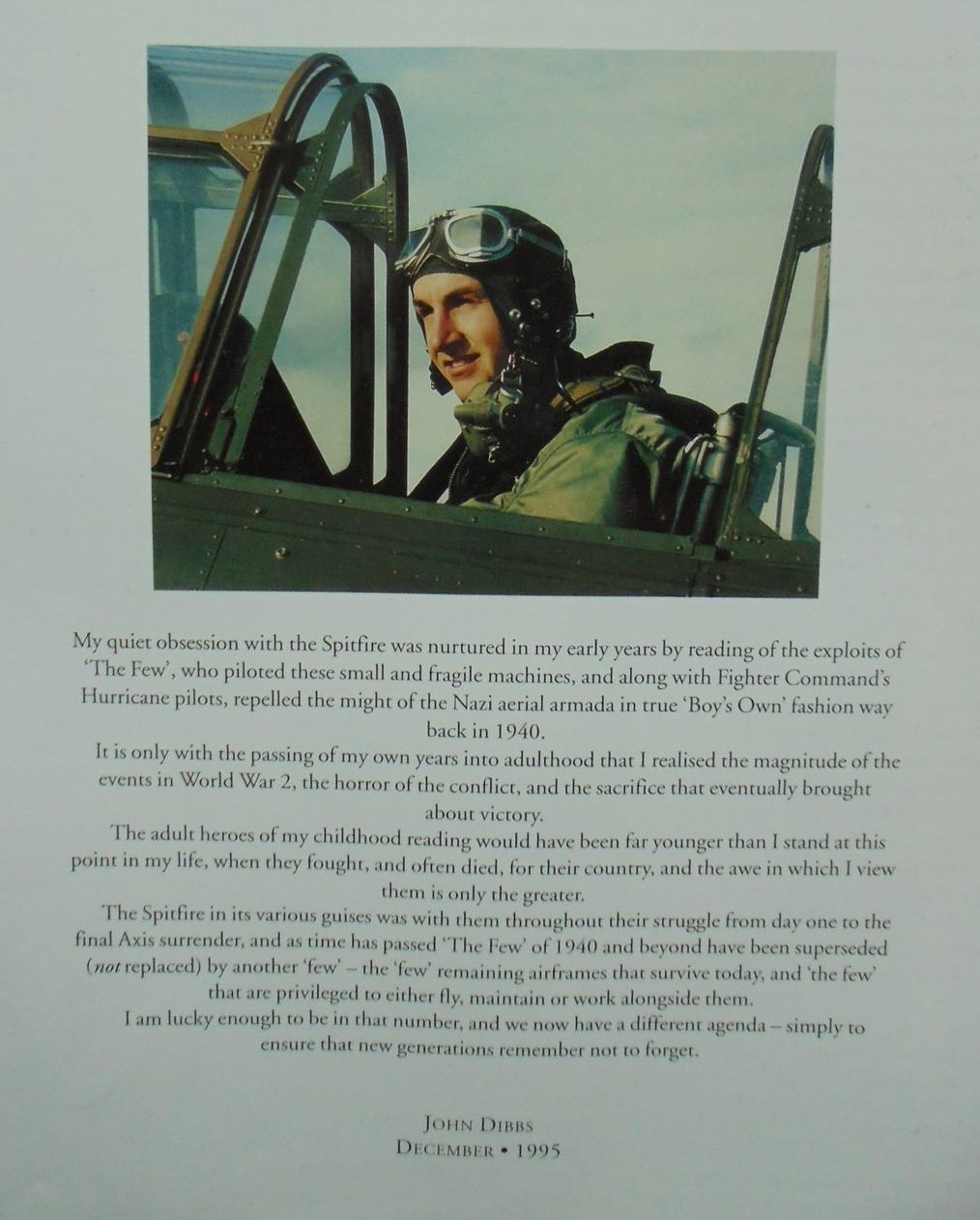 Spitfire Flying Legend - 60th Anniversary 1936-96 (Osprey Classic Aircraft) By John M. Dibbs, Tony Holmes, John M. Dibbs (Photographs by), Alan Deere (Foreword by)