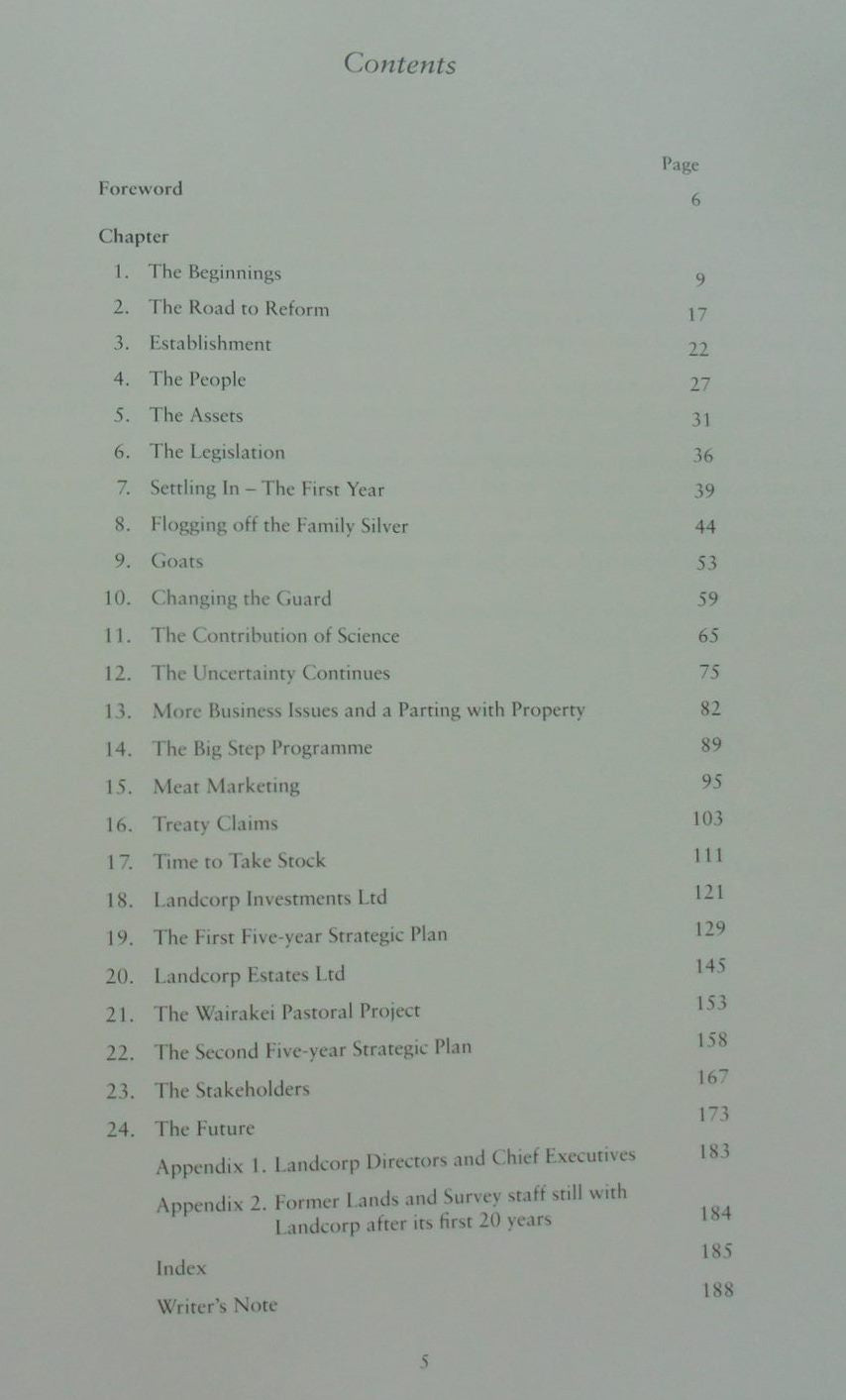 Landcorp's first 20 years Footprints to the future by Gavin Muirhead. SIGNED