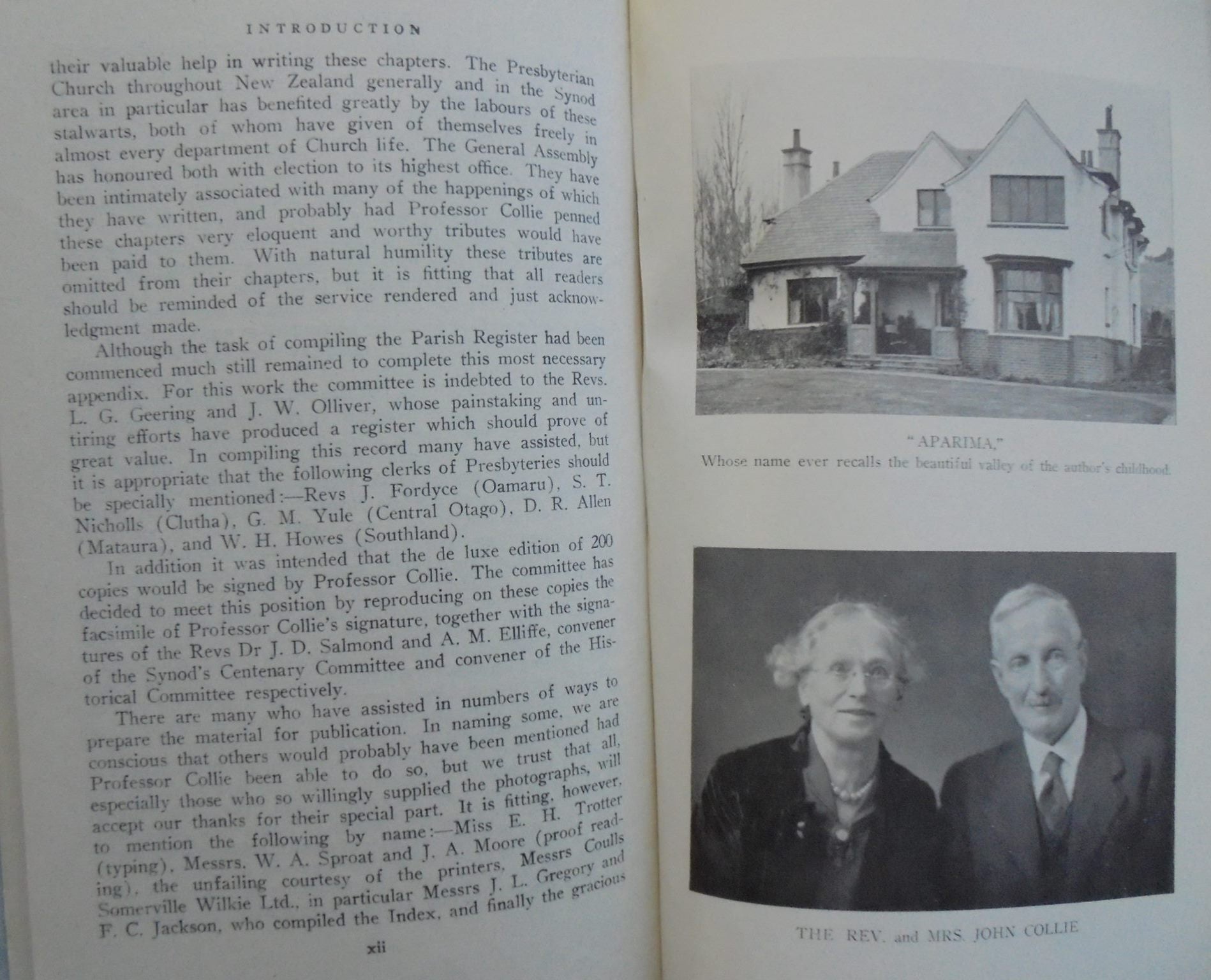 The Story of the Otago Free Church Settlement 1848 to 1948. by John Collie (SIGNED)