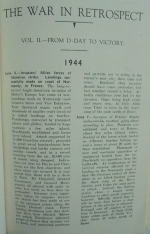 The War in Retrospect: A Day-to-day Record of World War II.