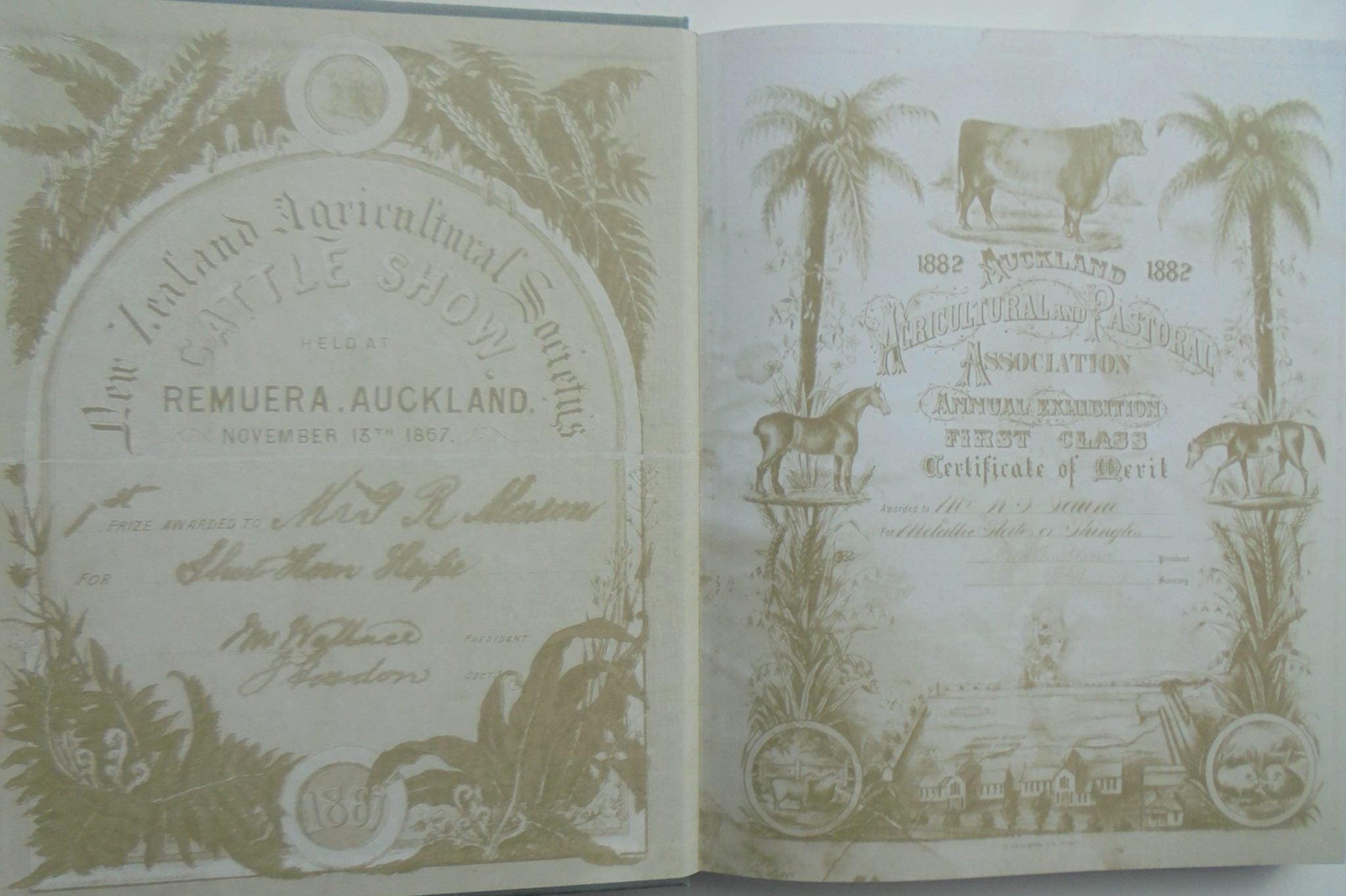"Agricultural Heritage : Auckland Agricultural & Pastoral Association Inc. 1843-2010 " by Hugh Stringleman SIGNED BY AUTHOR.