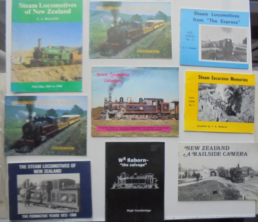 New Zealand Steam Engines. Nine Railway books.