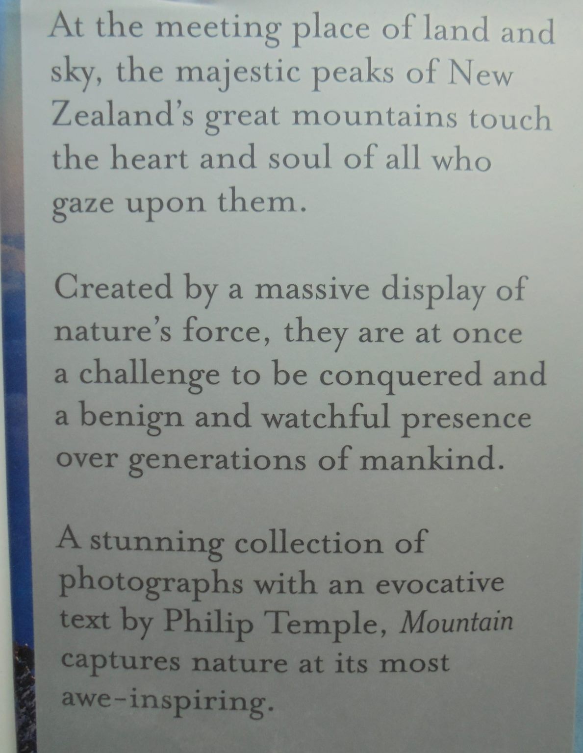 Mountain Where the Land Touches the Sky By Philip Temple
