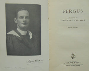 Fergus: A Memoir of Fergus Blair McLaren by His Friends. STEWART, WILLIAM DOWNIE (Ed)