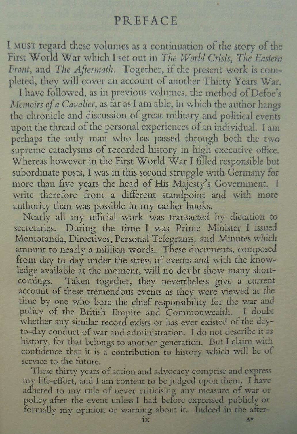 The Second World War, Volume 1: The Gathering Storm by Winston S. Churchill.