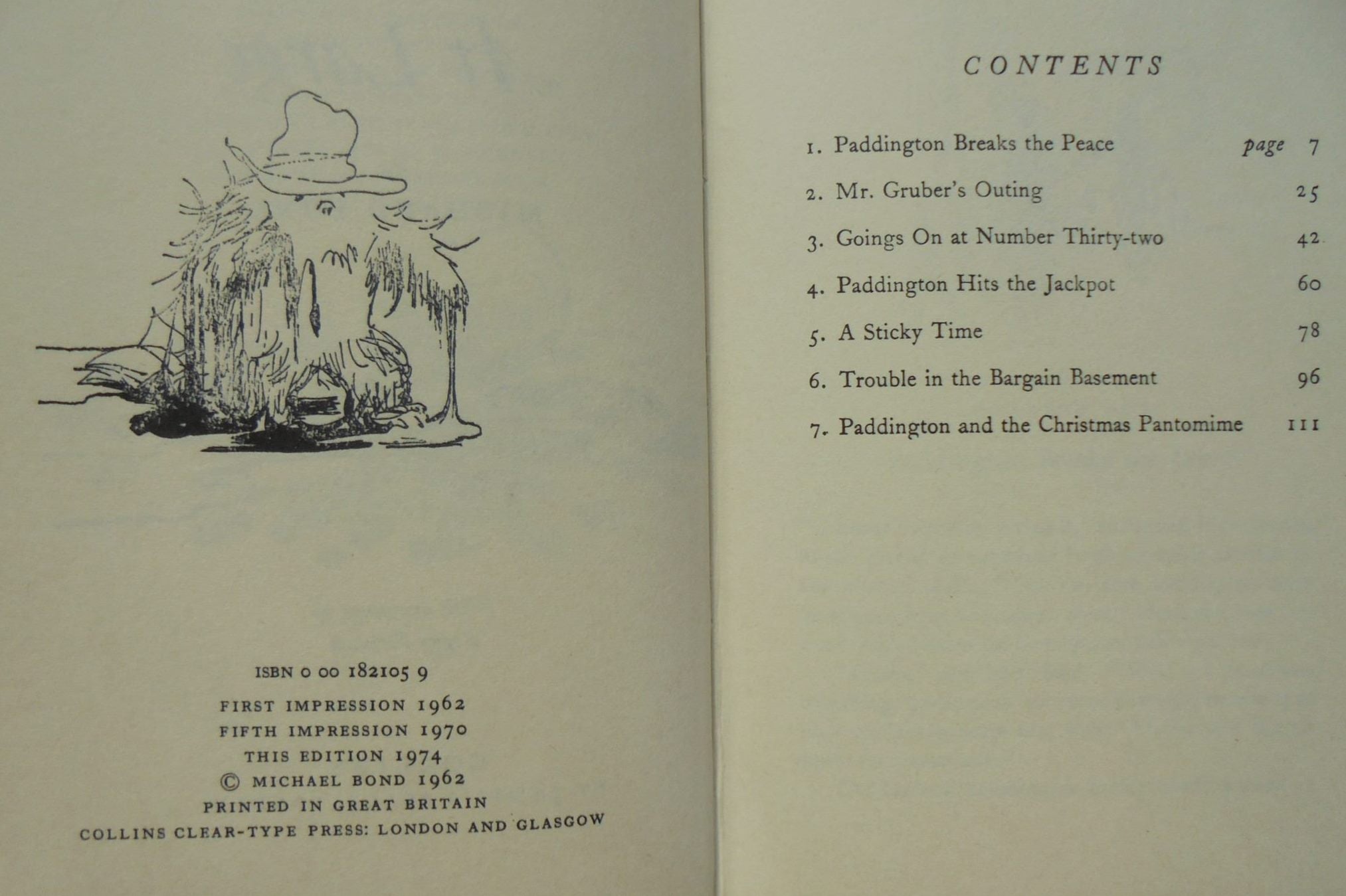 Paddington at Large. by Michael Bond. 1970s vintage hardback.