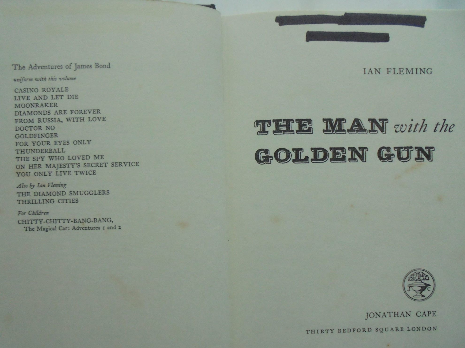 The Man With The Golden Gun by Ian Fleming. FIRST EDITION