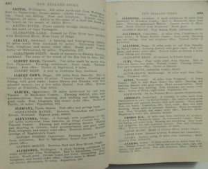 Two books. Every Place in New Zealand The New Zealand Index (1936). A Short history of NZ.