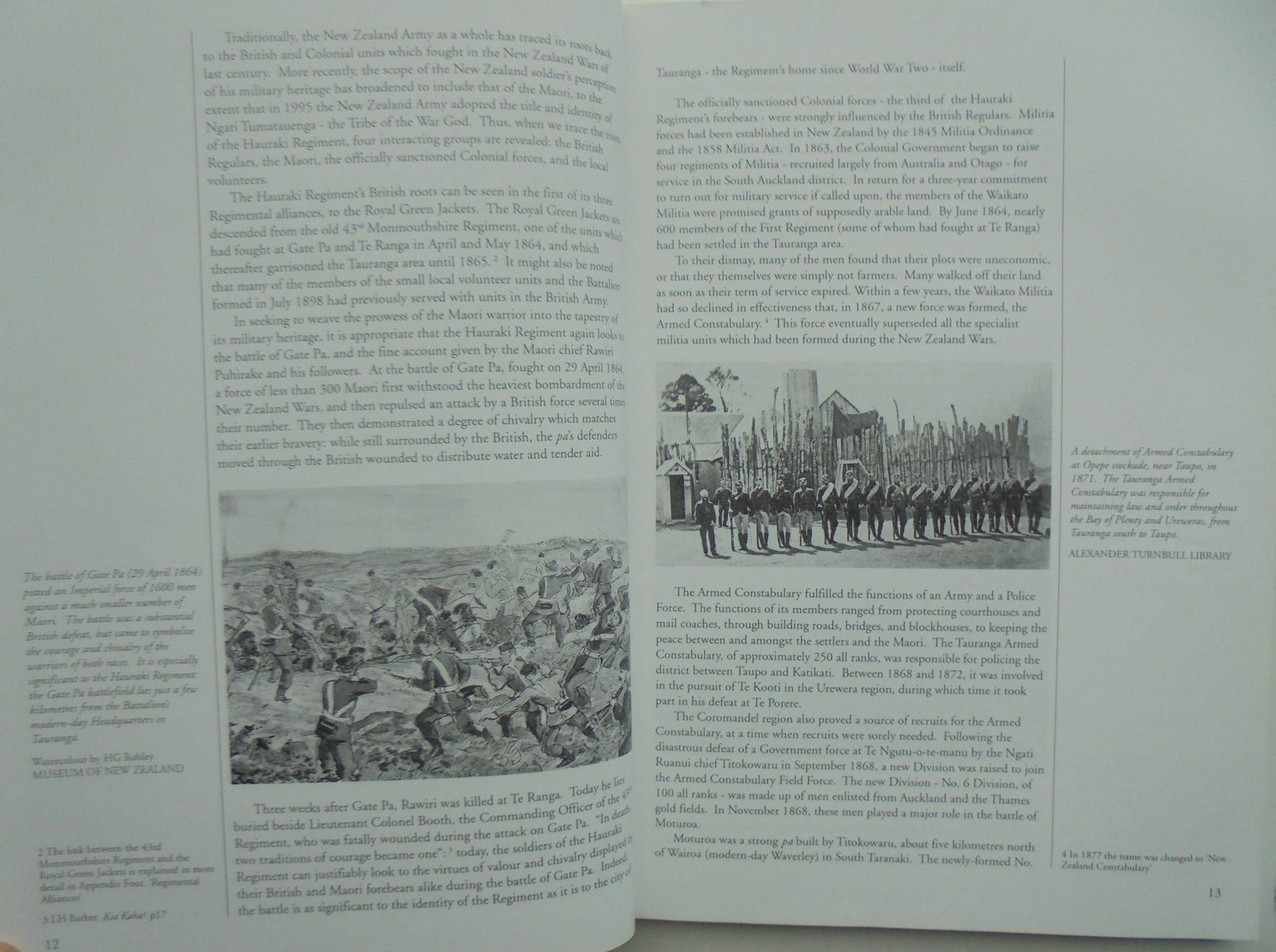 Comrades Brave - A History of the Hauraki Regiment by Richard Taylor