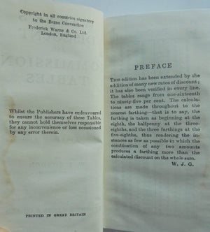 Warne's Discount and Commission Tables. By W. J. Gordon