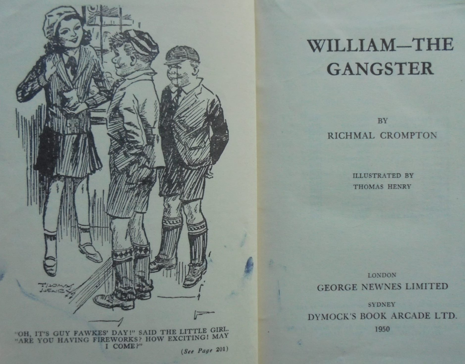 William The Gangster. By Richmal Crompton (1950) 1st edition