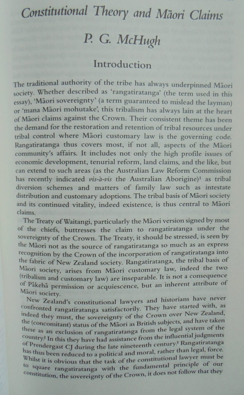 Waitangi Maori and Pakeha Perspectives on the Treaty of Waitangi By Ian Hugh Kawharu.