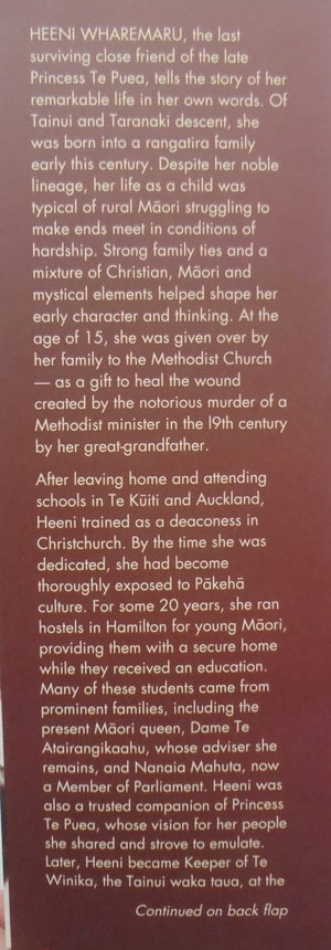 Heeni a Tainui Elder Remembers By Mary Katharine Duffie