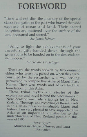 He Korero Purakau Mo Nga Taunahanahatanga A Nga Tupuna. Place Names of the Ancestors : A Maori Oral History Atlas.