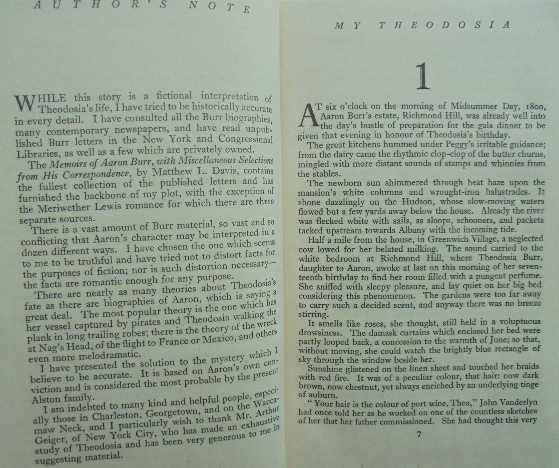 My Theodosia. First Edition (1945) By Anya Seton