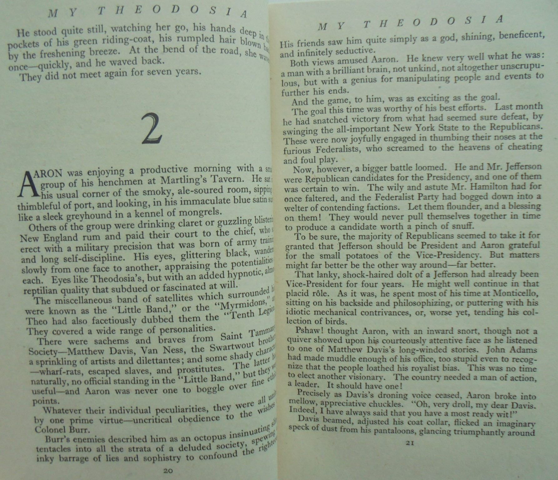 My Theodosia. First Edition (1945) By Anya Seton