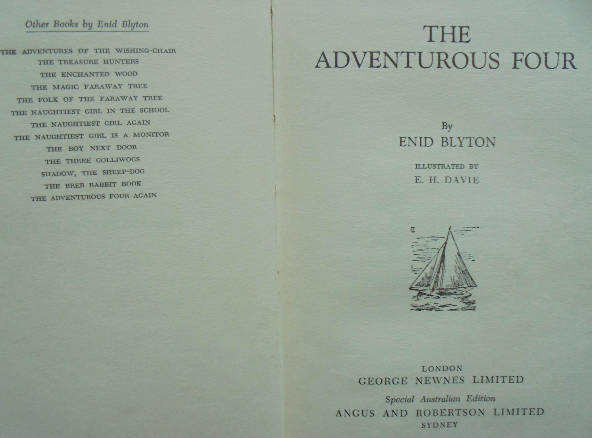 The Adventurous Four by Enid Blyton. 1953, 4th Special Australian Edition.