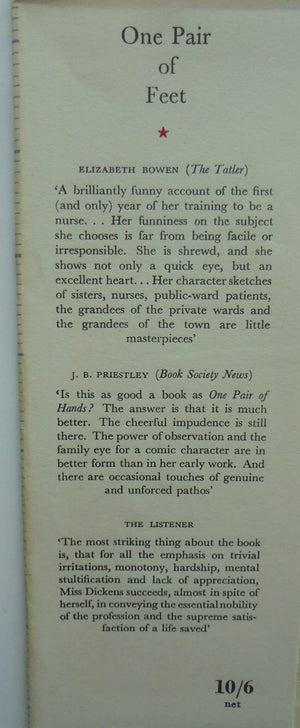 'One Pair of Hands' plus 'One Pair of Feet' (2 books) (1949) By Monica Dickens