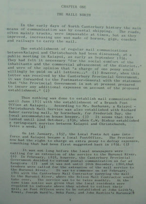 The Mails of North Canterbury. The Postal History Between the Waimakariri and Waipara Rivers 1855-1979. by John R. Slattery.