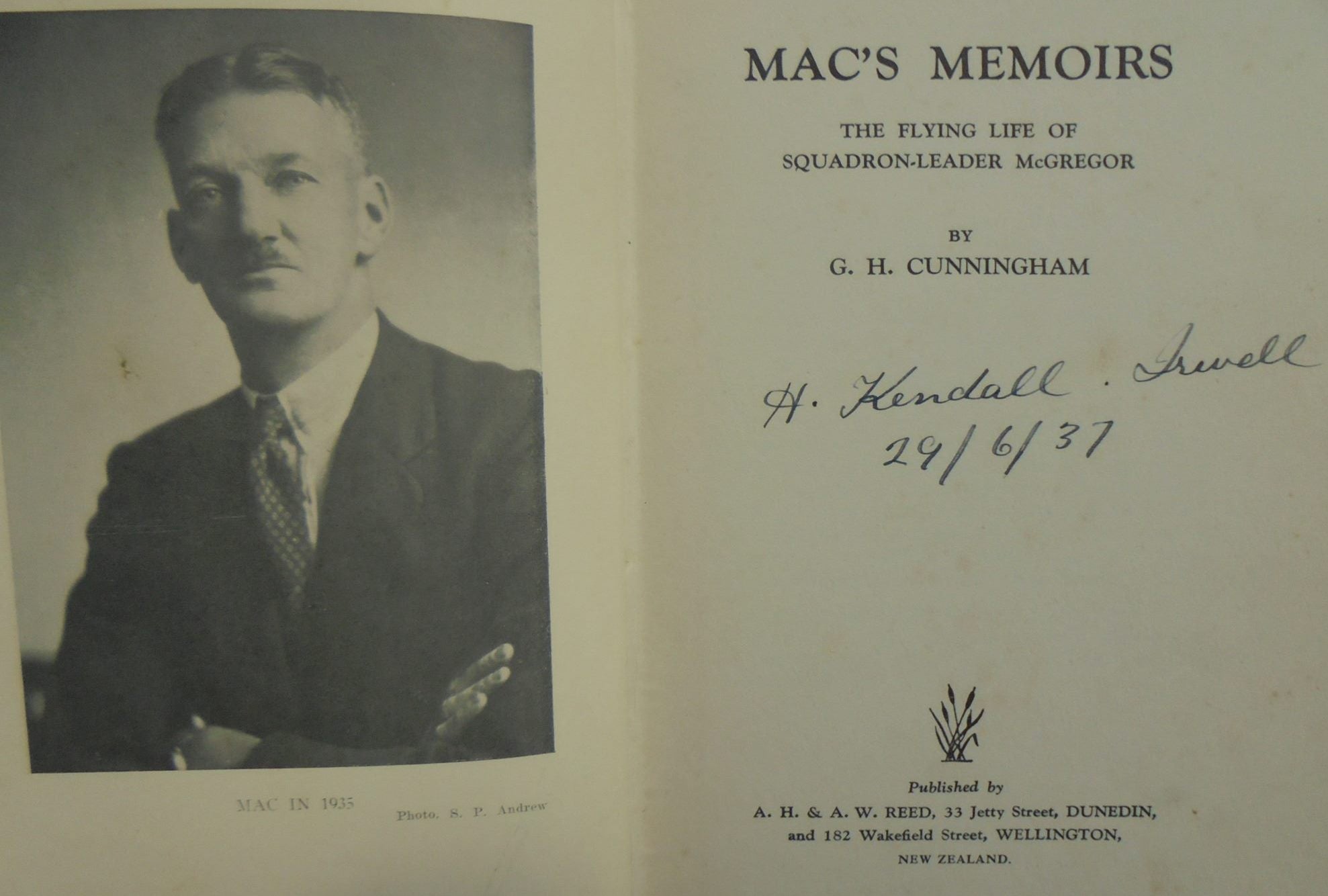 Mac's Memoirs: The Flying Life of Squadron-Leader McGregor. First Edition 1937