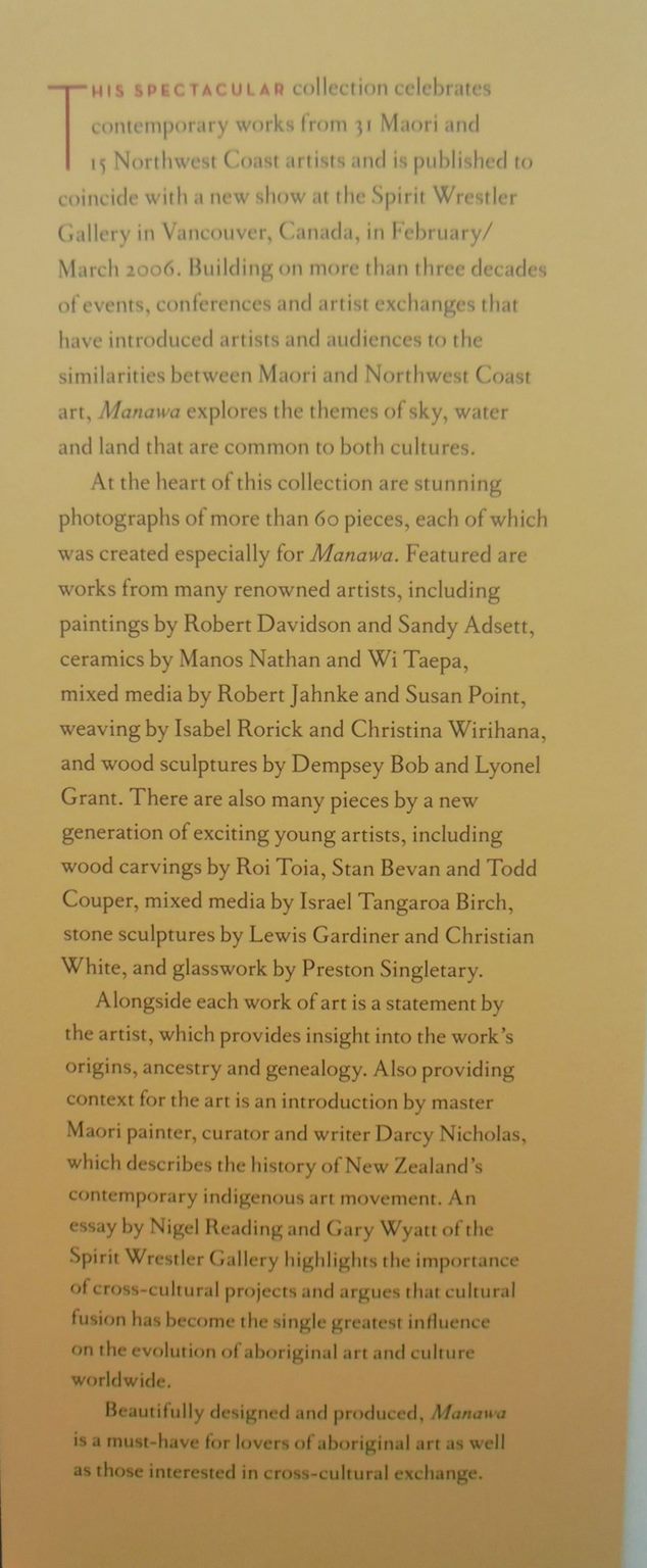 Manawa Pacific Heartbeat - A Celebration of Contemporary Maori and Pacific Northwest Coast Art By Nigel Reading, Gary Wyatt.